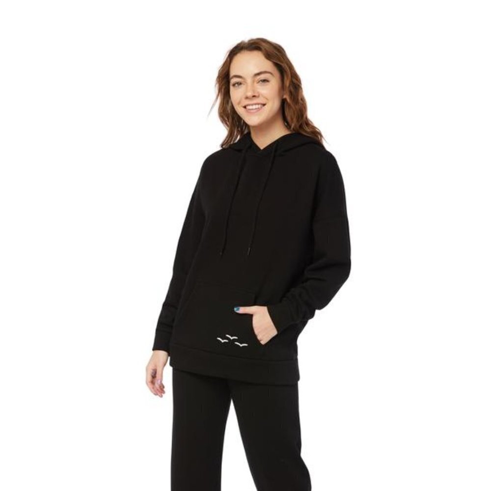 Lazy Pants Women's Fleece Black Sweatshirt Size S - Picture 2 of 7